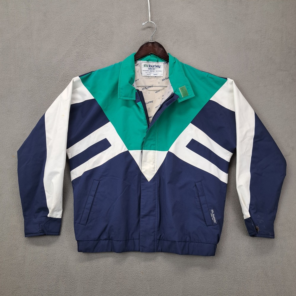 Tourney Gore-Tex Windproof Waterproof Breathable Jacket Mens Medium Colorblock